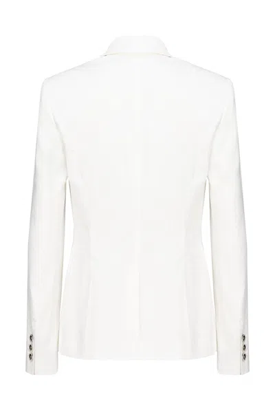 Pinko Equilibrata Linen Blazer In White