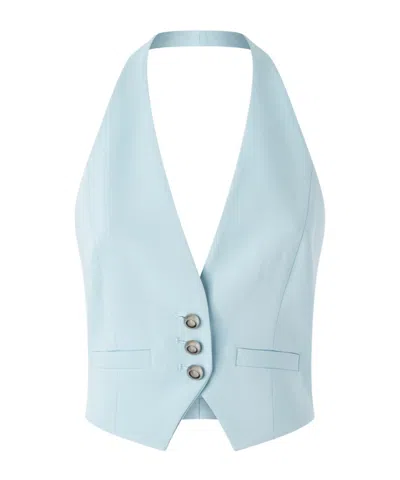 Pinko Pastel Blue 'moretta' Top In Blue