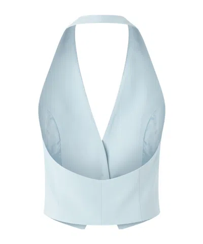 Pinko Pastel Blue 'moretta' Top In Blue