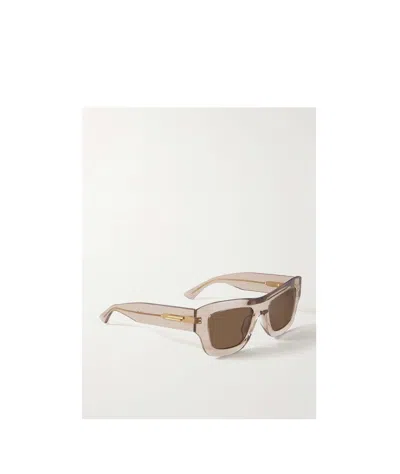 Bottega Veneta Square-frame Acetate Sunglasses In Brown