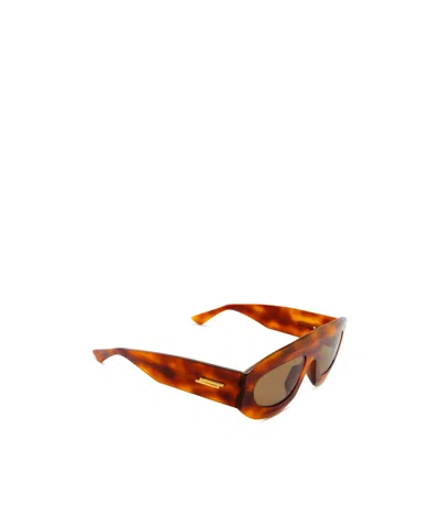 Bottega Veneta Full Frame Sunglasses In Brown
