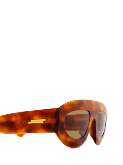 Bottega Veneta Full Frame Sunglasses In Brown