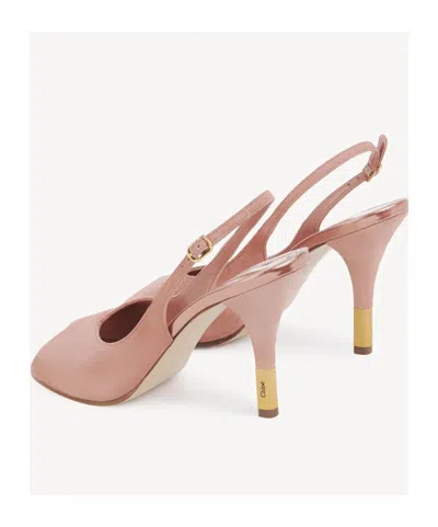 Chloé Heeled Flower Sandal In Pink