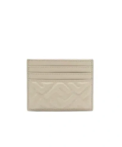 Fendi Baguette Ff Motif Card Case In Nude