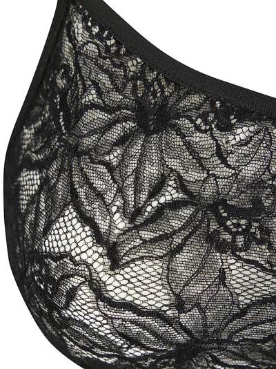 Dries Van Noten Floral Stretch-lace Bralette In Black