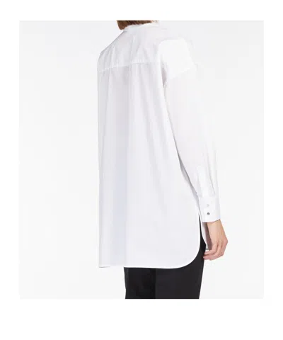 Max Mara Studio Button-up Long-sleeved Shirt In White