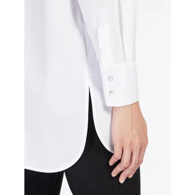 Max Mara Studio Button-up Long-sleeved Shirt In White
