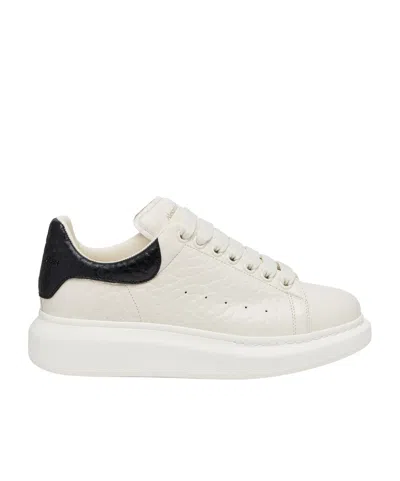 Alexander Mcqueen Oversized Sneakers In White And Beige Calfskin  In White