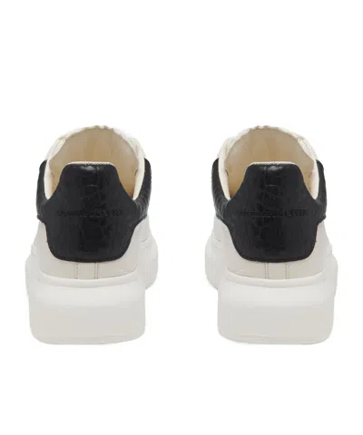 Alexander Mcqueen Oversized Sneakers In White And Beige Calfskin  In White