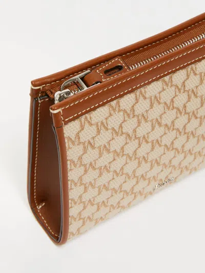 Max Mara Zipper Shoulder Bag In Hazelnut Brown