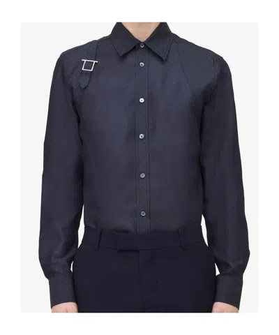 Alexander Mcqueen Alexander Mc Queen Harness Shirt With T Buckle In Black