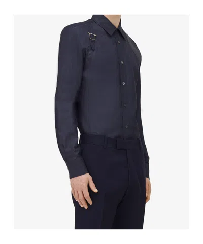 Alexander Mcqueen Alexander Mc Queen Harness Shirt With T Buckle In Black