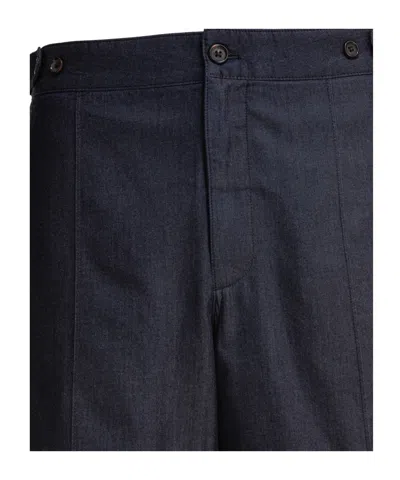 Alexander Mcqueen Tailored Shorts With Back Pockets And Belt Loops In Blue