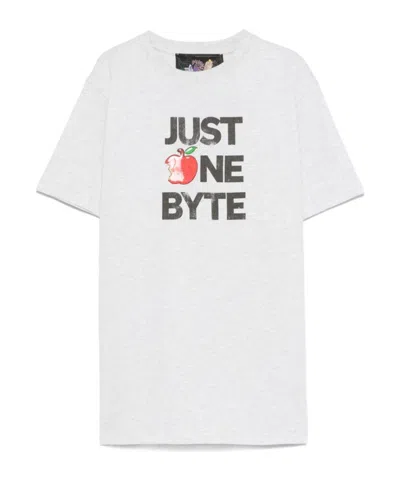 Coperni Grey Graphic Crew Neck T-shirt In White