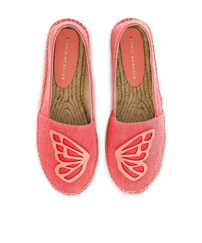 Sophia Webster Butterfly Canvas Espadrilles In Pink