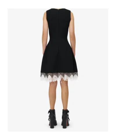 Alexander Mcqueen Spider Web Lace Dress In Black
