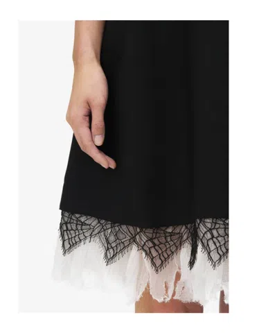 Alexander Mcqueen Spider Web Lace Dress In Black