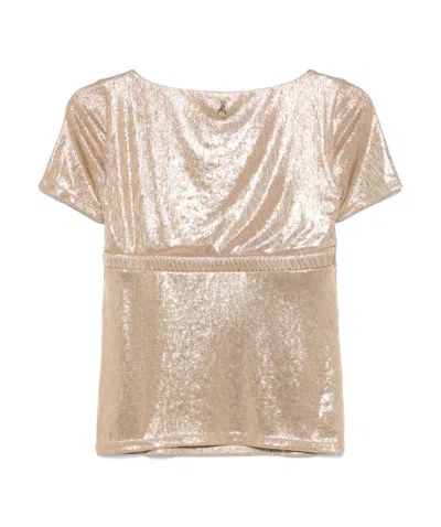 Patrizia Pepe T-shirt In Shinygold