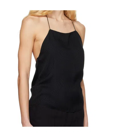 Ann Demeulemeester Black Heda Open Back Top In Black
