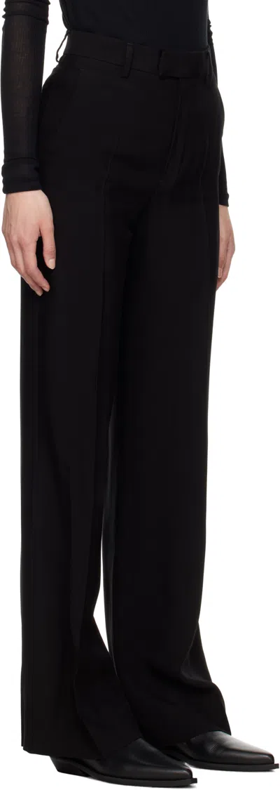 Ann Demeulemeester Maaike Crepe Flared Pants In Black