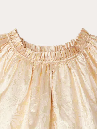 Bonpoint Charlotte Dress In Shiny Silk In White