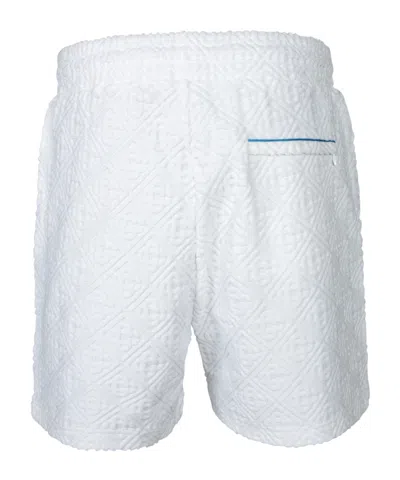 Casablanca Towelling Short Tennis Stripe In White