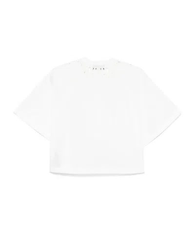 Yves Salomon Cut Out-detail Blouse In White