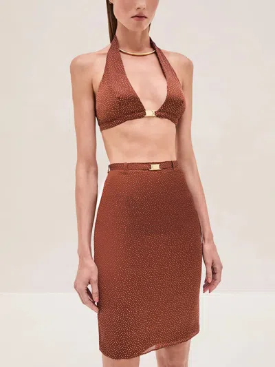 Alexis Lotte Top In Sienna Dot