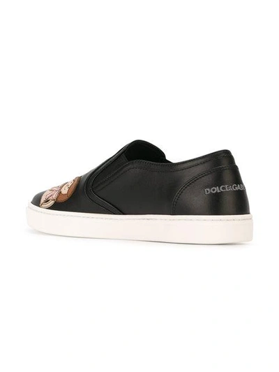Family patch slip-on sneakers