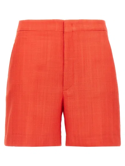 Tagliatore 'b-elle' Shorts With Back Pockets And Belt Loops In Red