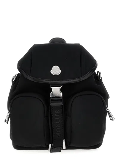 Moncler Functional Polyester Backpack With Multiple Pockets In Black