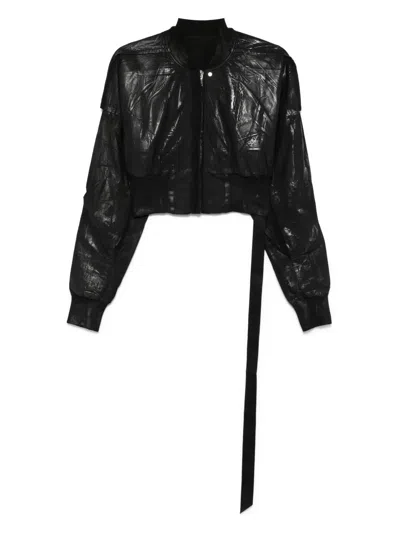 Rick Owens Drkshdw Flight Bomber Jacket In Black
