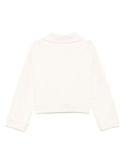 Closed Open Polo Sweatshirt In Dune Beige In Nude