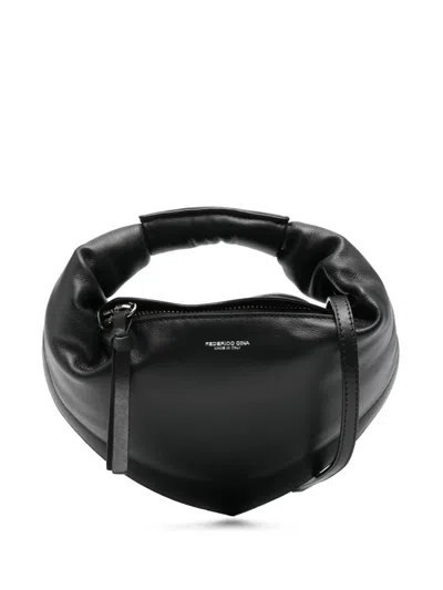 Federico Cina Mini Tortellino Tote Bag In Black
