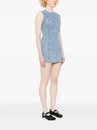 Jw Anderson Shift Mini Dress In Blue