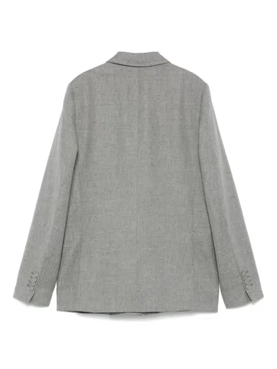 Officine Generale Officine Générale Mathilde Jkt Tropic Cot Lin In Grau