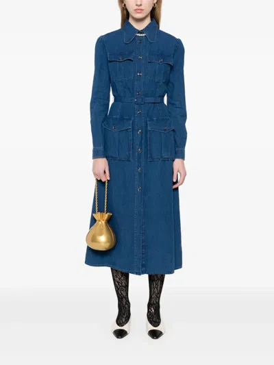 Valentino Jeans-hemdkleid In Schwarz