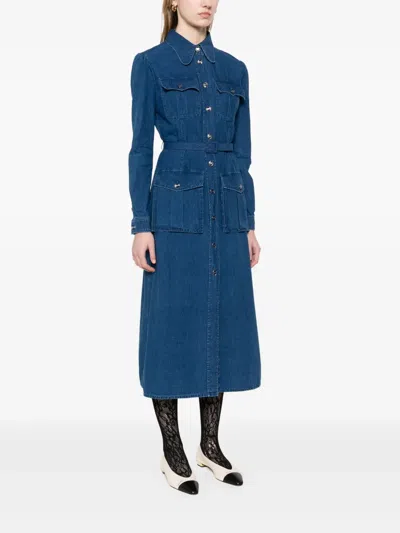 Valentino Jeans-hemdkleid In Schwarz