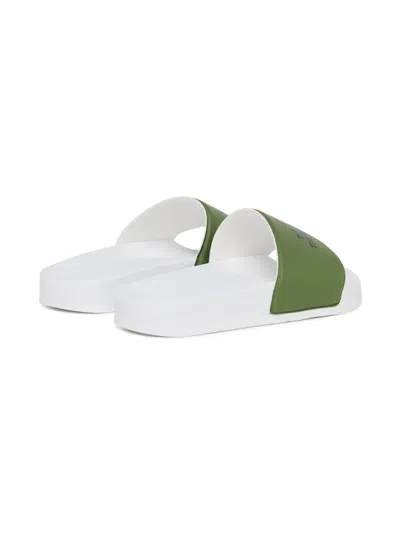 Dsquared2 Logo-print Slides In Green