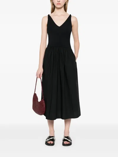 Rails Franca Sleeveless Drop-waist Midi Dress In Schwarz