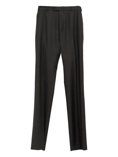 Martine Rose Jockstrap Tailored Pleat Trousers In Grün