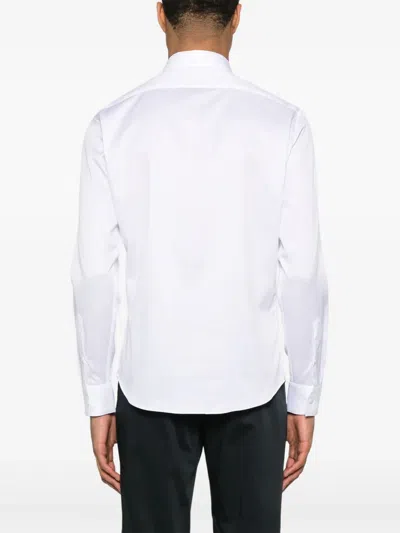 Emporio Armani Shirt Linen Collar Button-down In White