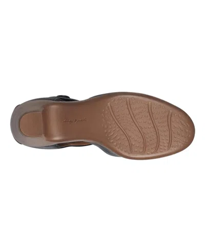 Easy Spirit Women's Clarice Mary Jane Block Heel Pumps In Black Leather