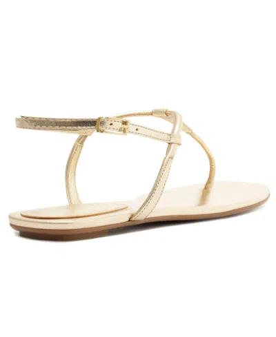 Schutz Women's Elsha Round Toe Flat Sandals In Rose Gold