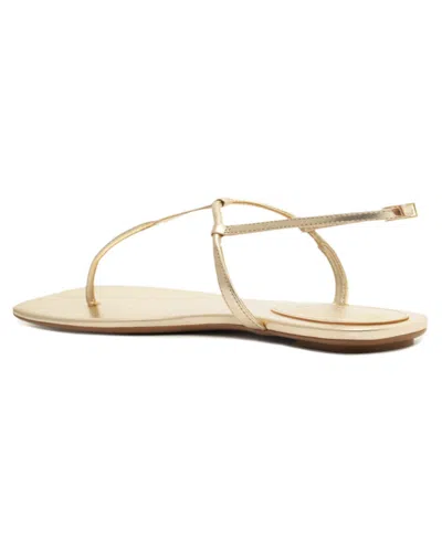 Schutz Women's Elsha Round Toe Flat Sandals In Rose Gold