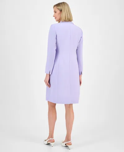 Le Suit Women's Elongated Blazer Dress Suit Set, Regular & Petite In Lilac