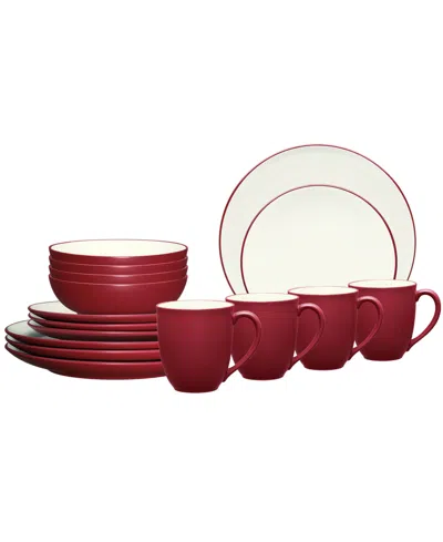 Noritake Colorwave Coupe 16 Pc. Dinnerware Set, Service For 4 In Raspberry