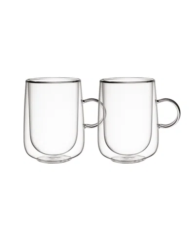 Villeroy & Boch Artesano Hot Cold Beverages Large Insulated Latte Glass, Set Of 2 In Clear