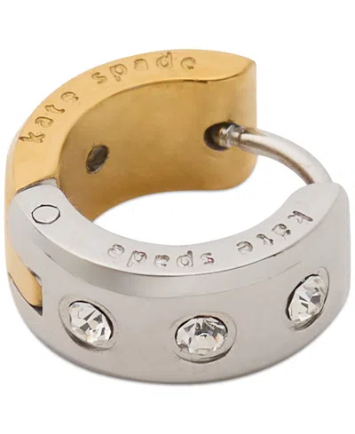 Kate Spade Set In Stone Chunky Huggies In Clear/two Tone