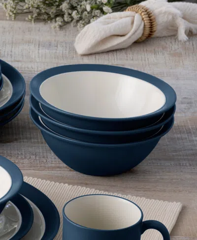 Noritake Colorwave Curve 16 Pc. Dinnerware Set, Service For 4 In Blue